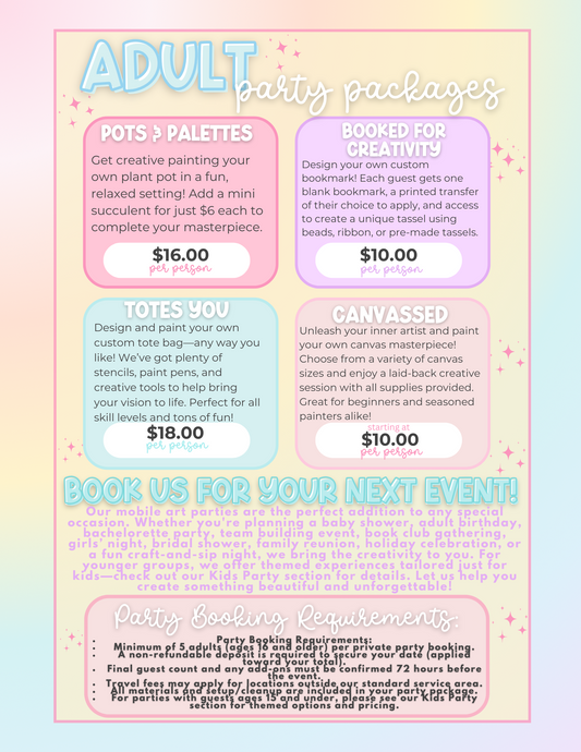Booked for Creativity - Adult Party