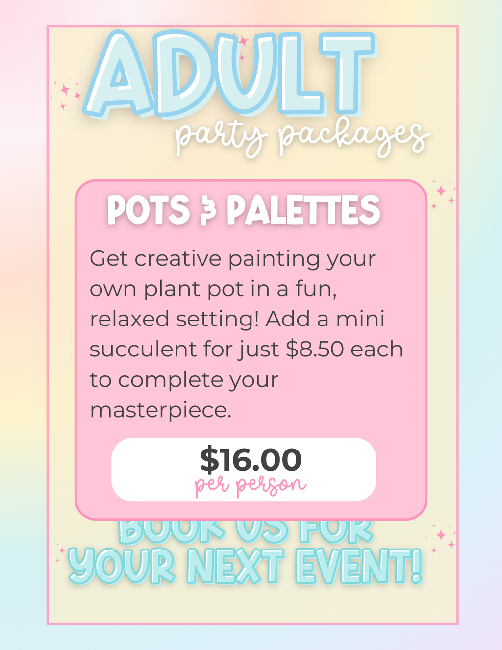 Pots & Palettes Adult Party