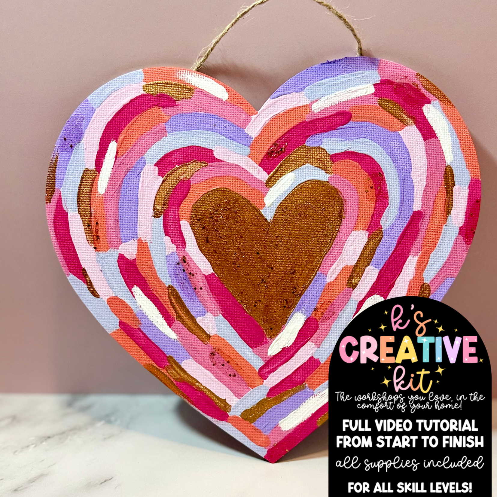 Abstract Heart Canvas Creative Kit