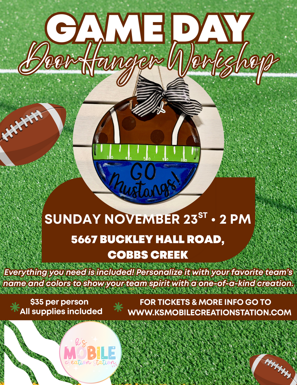 Football Door Hanger Workshop