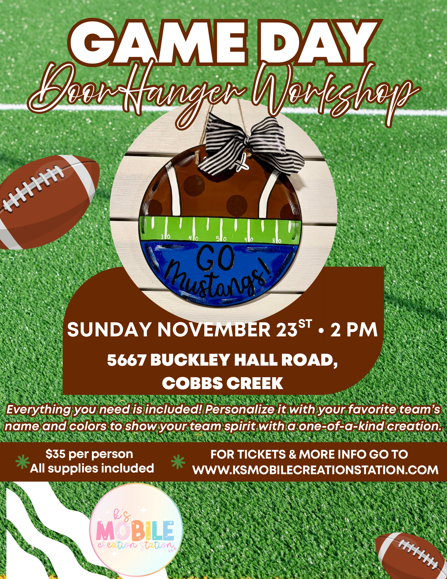 Football Door Hanger Workshop