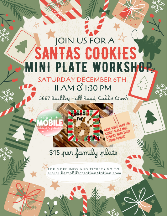Santa’s Cookies Mini Plate Workshop