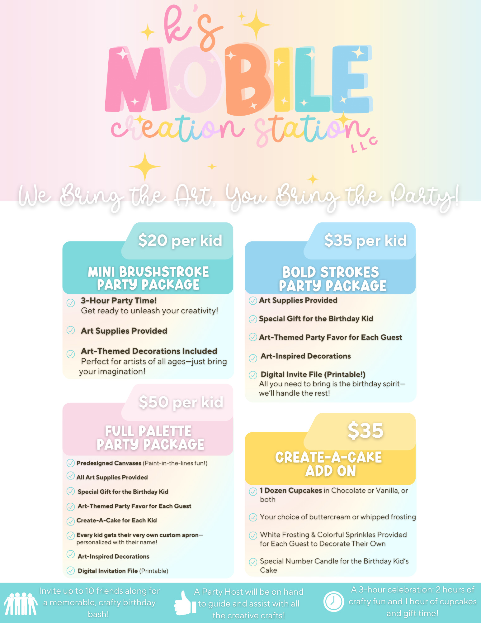 Bold Strokes Package - Kid's Party